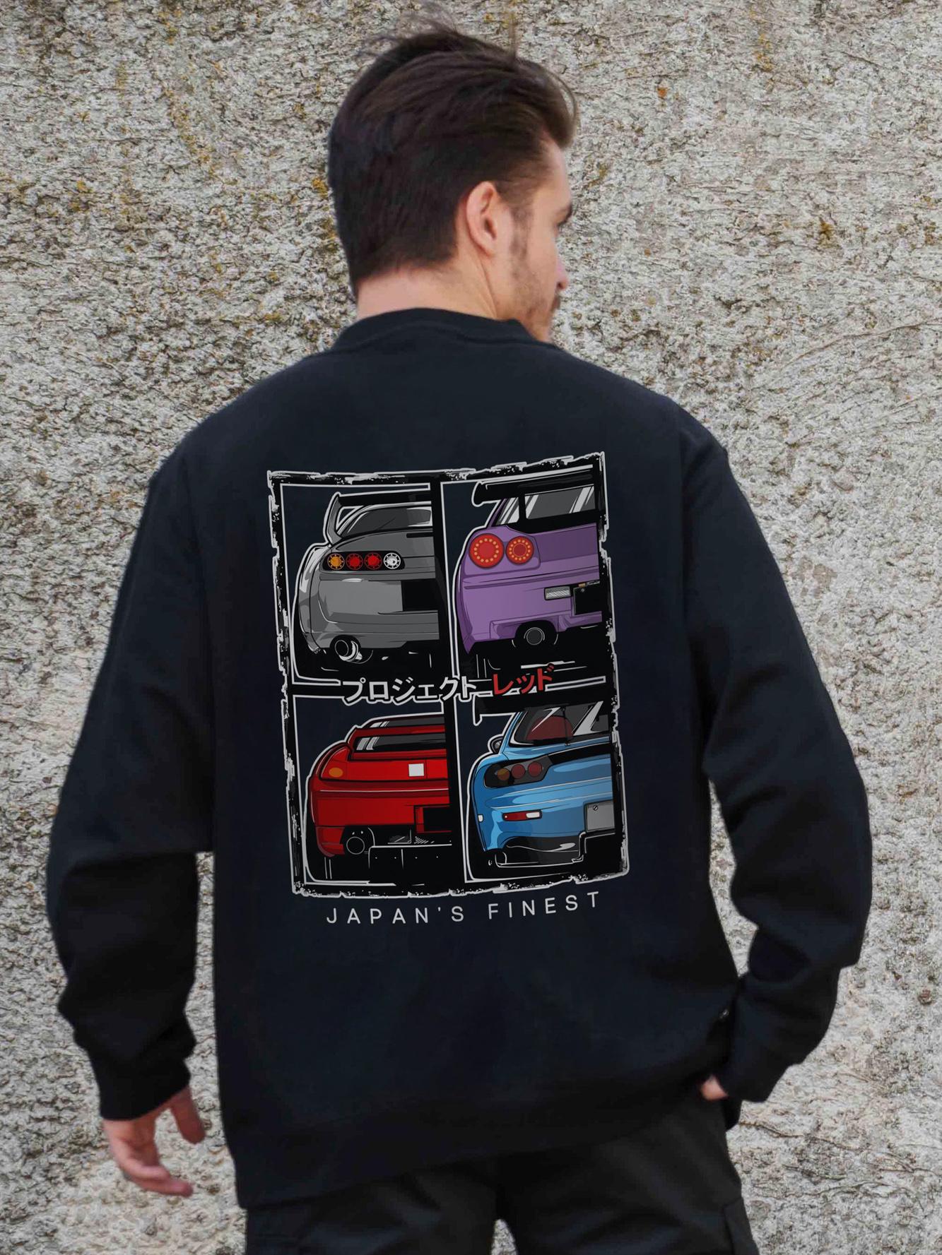 Світшот оверсайз з принтом Without Cars L/XL Black (L/XL8055584)