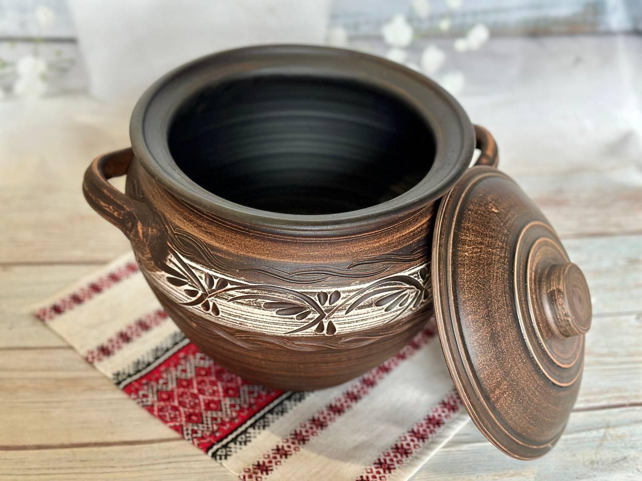 Супница глиняная ручной работы ангоб 5 л (2379667616) - фото 2 Супница глиняная ручной работы ангоб 5 л (2379667616) - фото 2