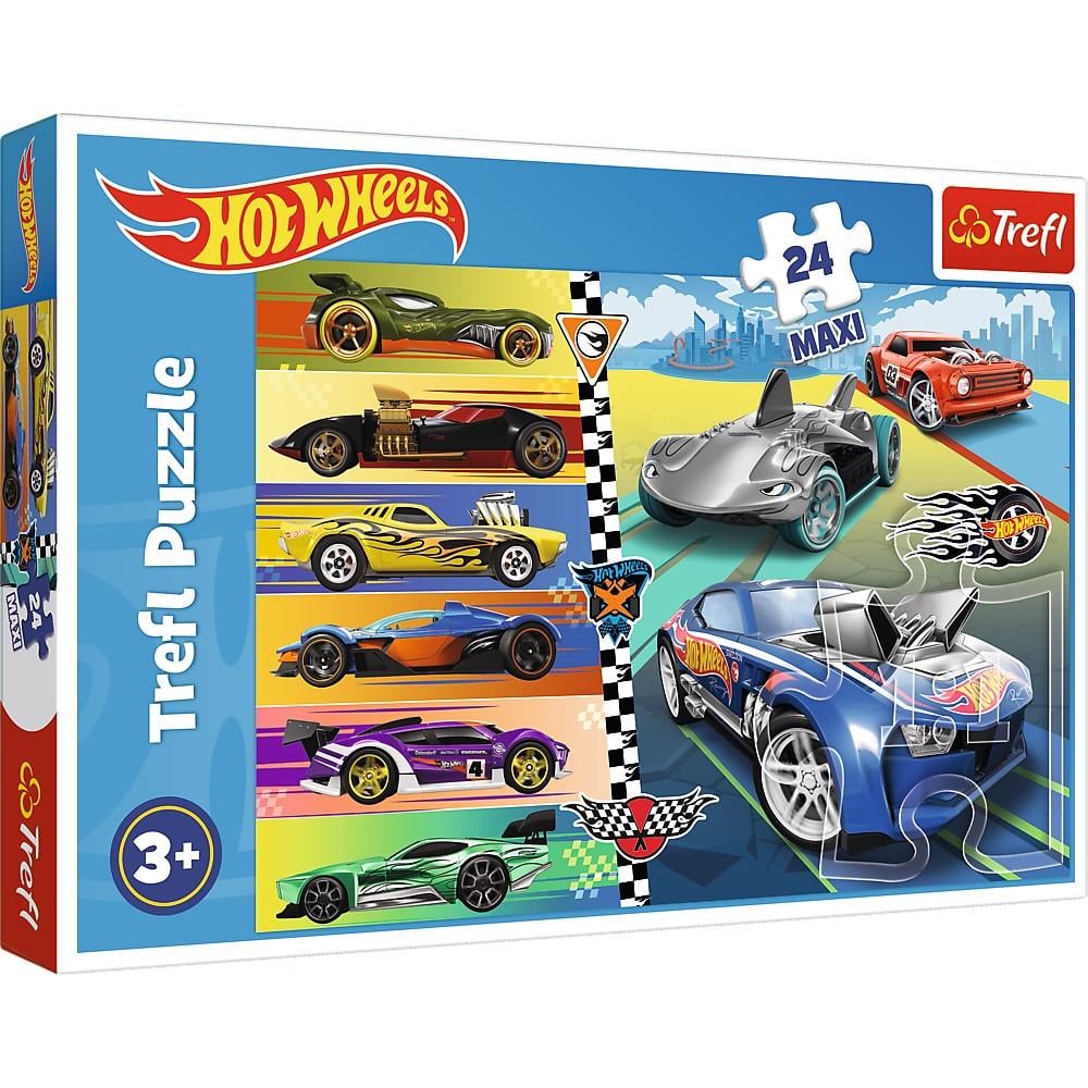 Пазли Trefl MAXI Швидкі перегони Hot Wheels 14362 24 елементи (5900511143621)