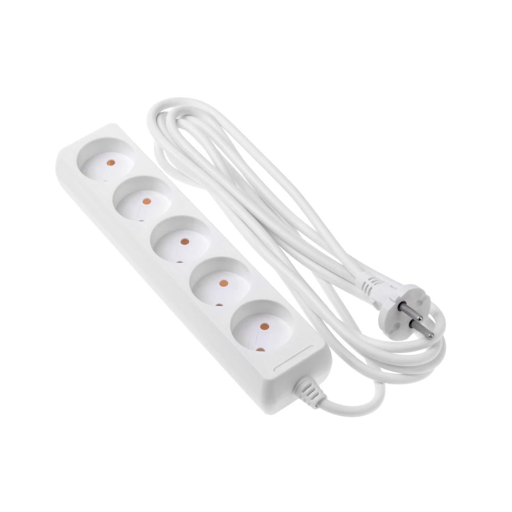 Удлинитель сетевой 2E 5XCEE7/17 2G 1 мм 3 м Белый (2E-U05M3)