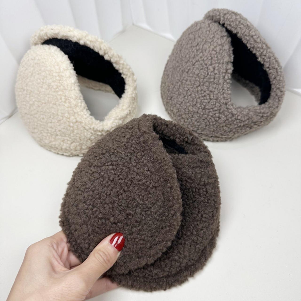 Навушники буклє баранчик Сіро-бежевий (607) - фото 5 Навушники буклє баранчик Сіро-бежевий (607) - фото 5