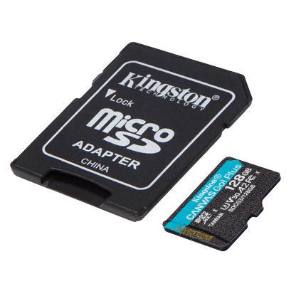 Карта памяти Kingston microSDXC 128 GB Canvas Go Plus 170R A2 U3 V30 с адаптером (ERC-SDCG3/128GB) - фото 2