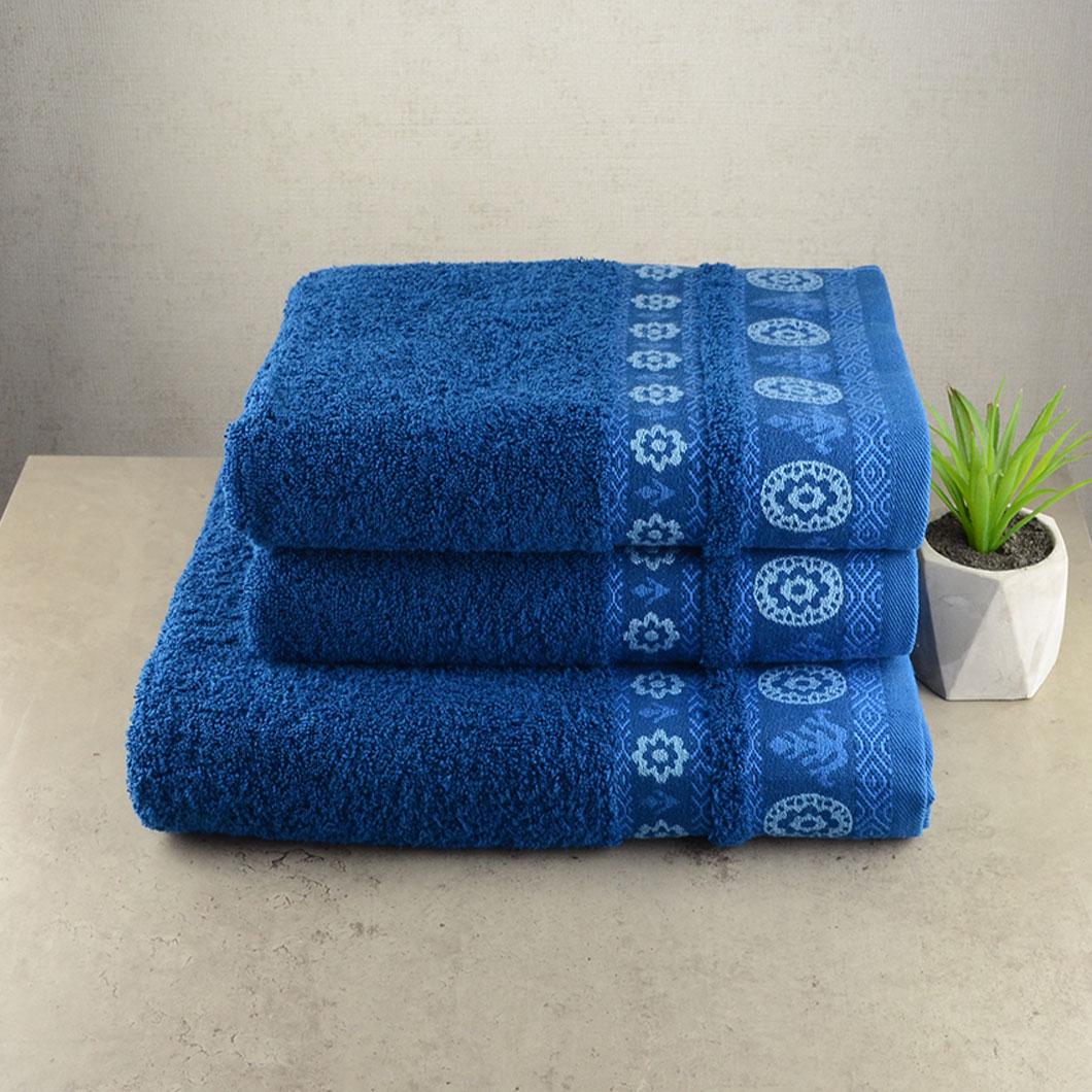 Набір махрових рушників GM Textile Azi 50х90/70х140 см 3 шт. Синій