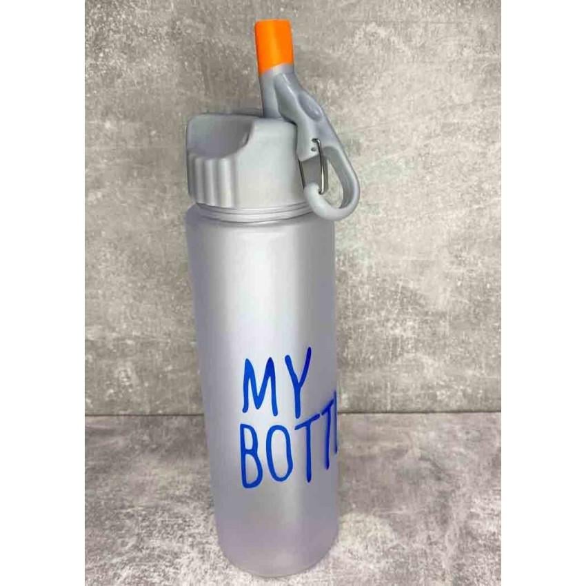 Пляшка для води WB-380 My Bottle з відсіком для фруктів/льда із синім написом 600 мл Прозорий матовий (1630771330) Пляшка для води WB-380 My Bottle з відсіком для фруктів/льда із синім написом 600 мл Прозорий матовий (1630771330)