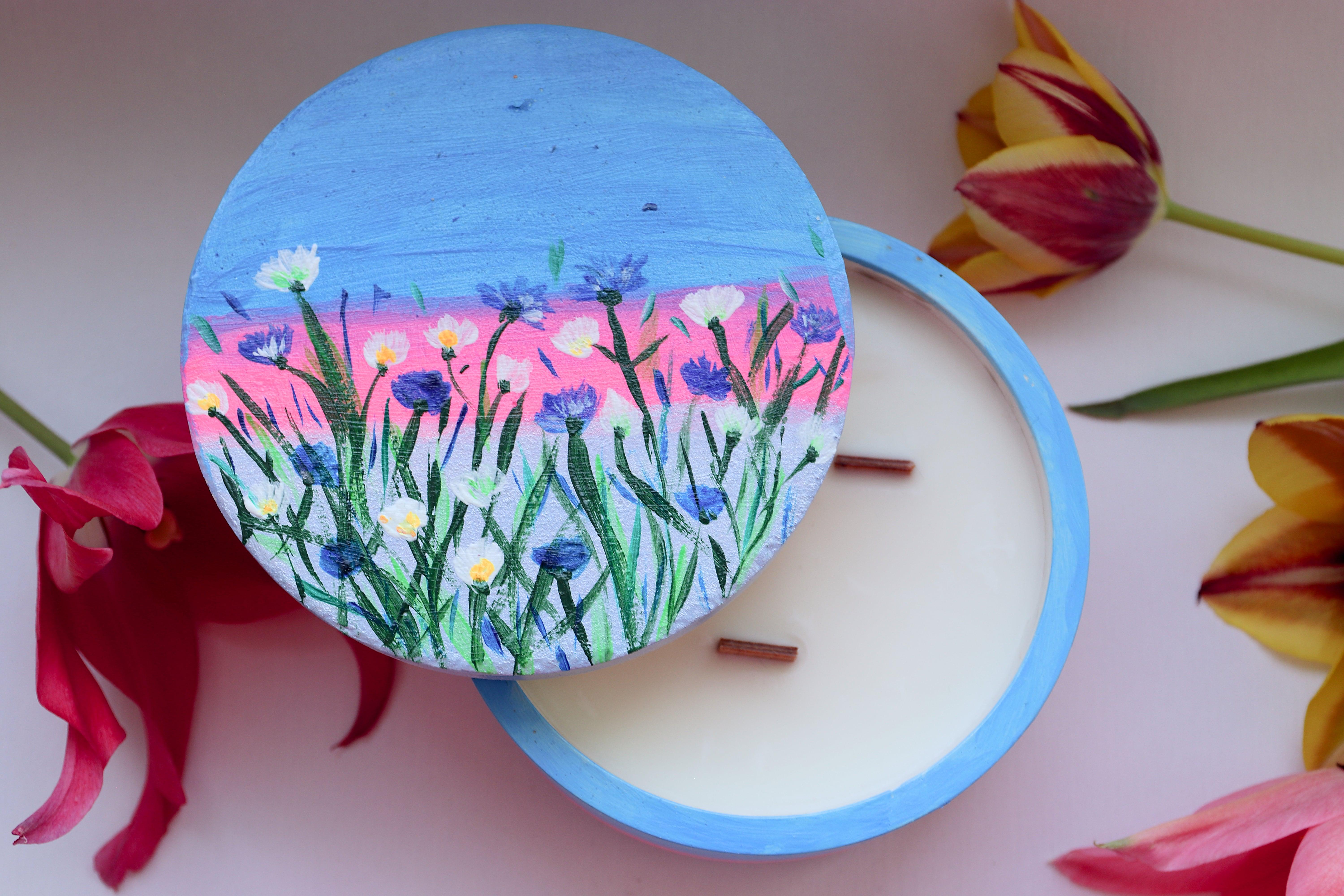 Свічка The radiance of peace волошкове поле соєвий віск