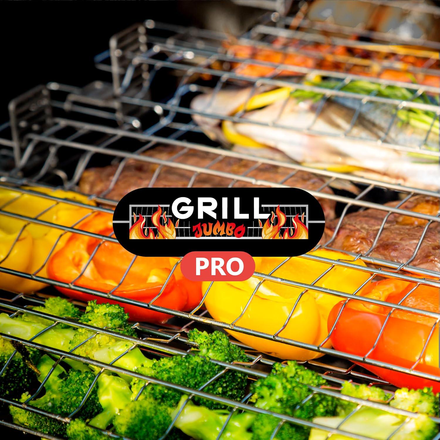 Набір решіток GRILL JUMBO Basic із регульованою сіткою для гриля 6 комплектів та ручка (7774) - фото 5