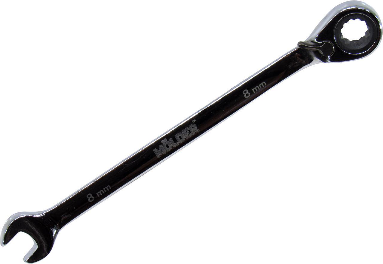 Ключ рожково-накидной Molder Tools с трещоткой и реверсом 8 мм (MT59008)