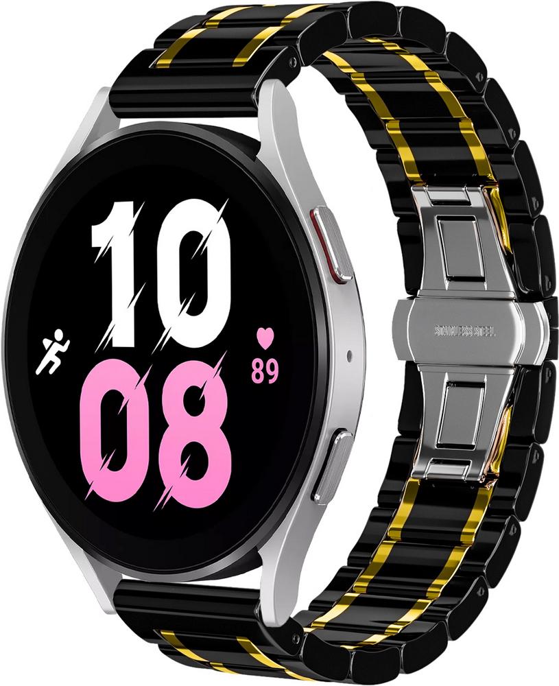 Ремешок керамический Ceramo для Galaxy Watch 5 44 мм Black/Gold (29196-02)