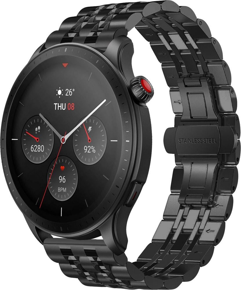 Браслет металевий Spinye для Amazfit GTR 4 (22 мм) Black (31087-2B)