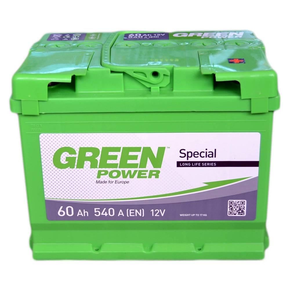 Аккумулятор автомобильный Green Power 540 A EN 6СТ-60 Ah (24432)