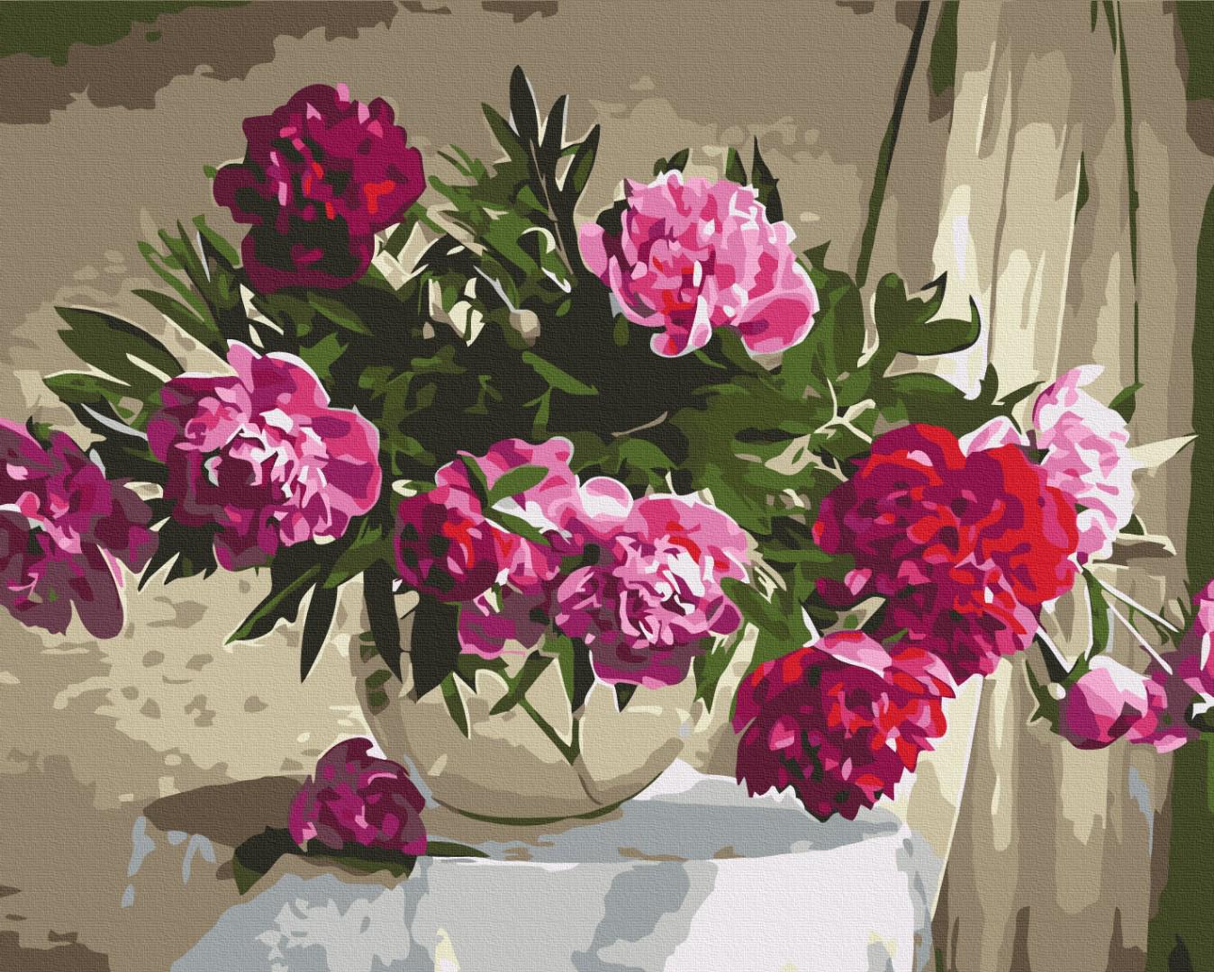 Картина по номерам Brushme Домашние пионы 48x60 см (BS51878L)