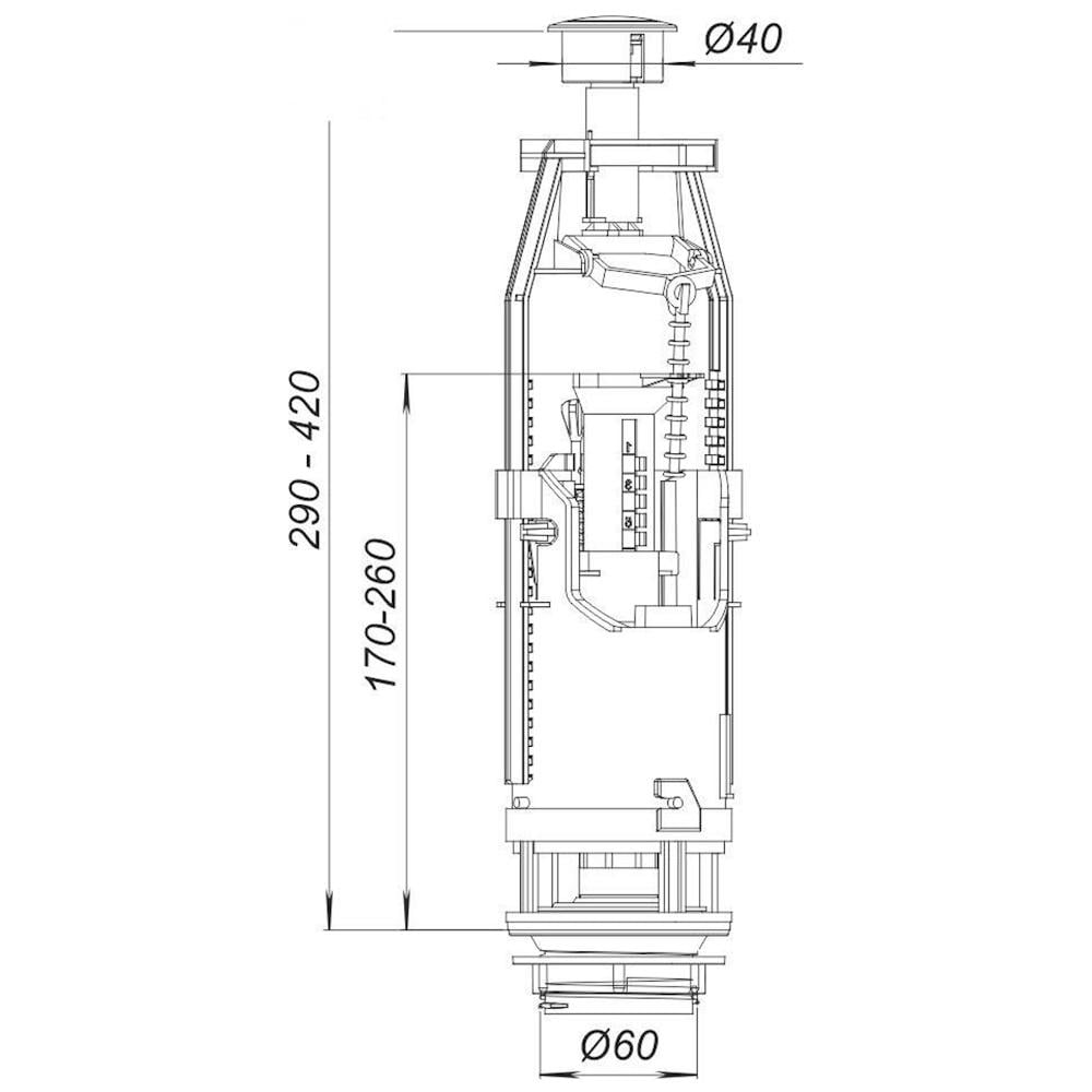 Комплект арматуры SoloPlast АБк2-10 1/2" для сливного бачка с нижней подачей воды (GSR-000028332) - фото 7