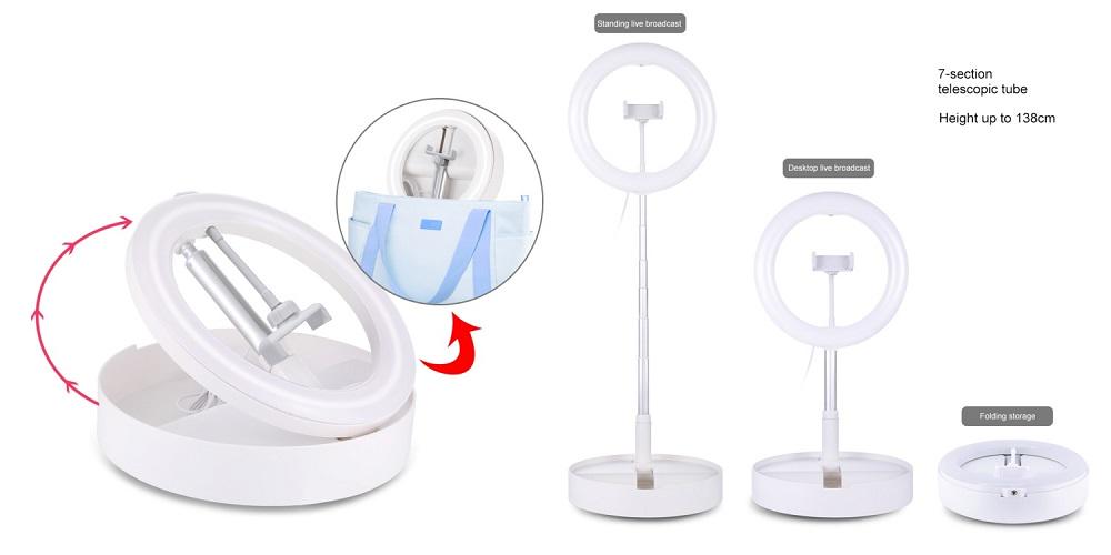 Лампа кільцева LED 26 см штатив до 138 см USB (2558722805) - фото 2 Лампа кільцева LED 26 см штатив до 138 см USB (2558722805) - фото 2