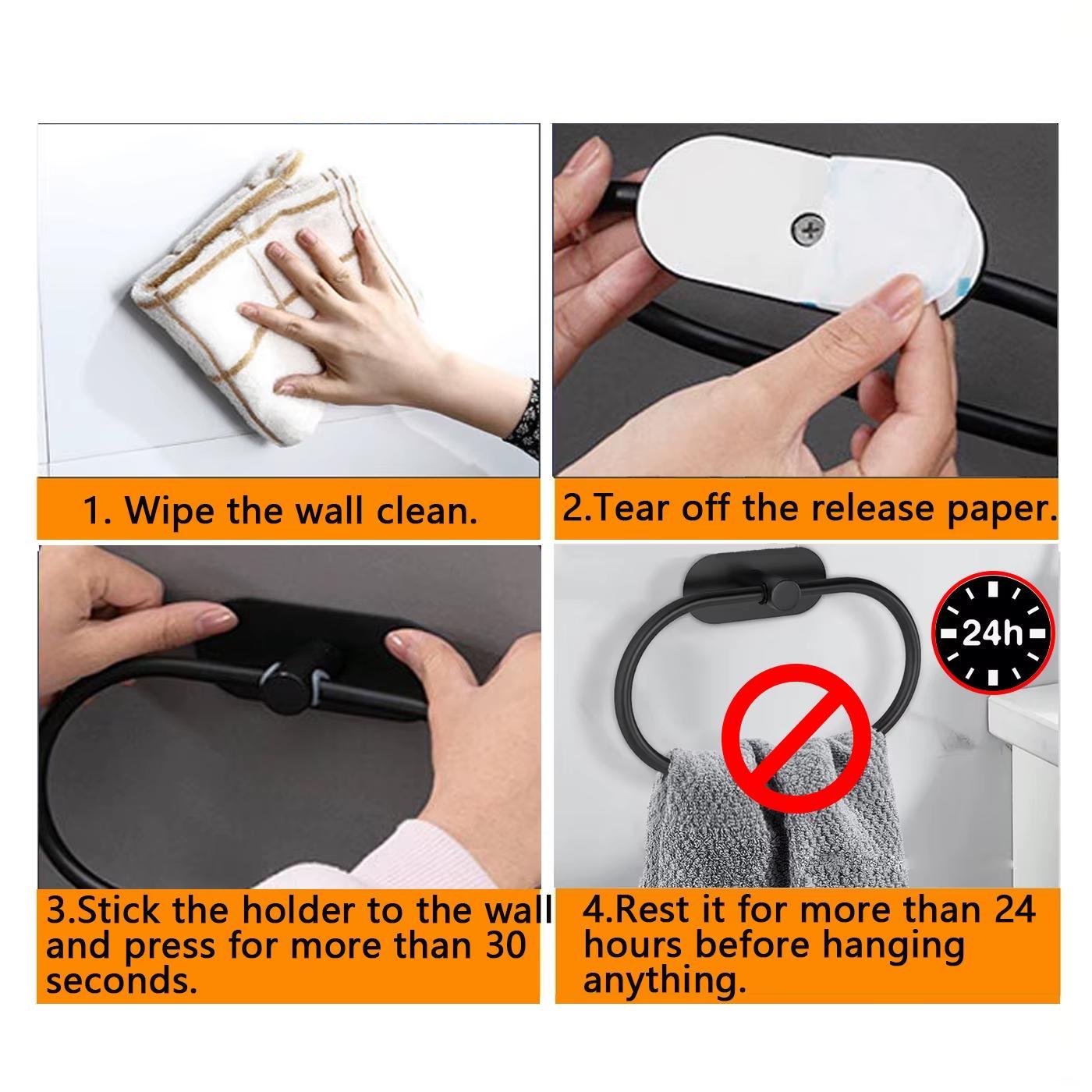 Тримач-кільце для рушників самоклеючий з нержавіючої сталі Сріблястий (2744675042) - фото 9 Тримач-кільце для рушників самоклеючий з нержавіючої сталі Сріблястий (2744675042) - фото 9