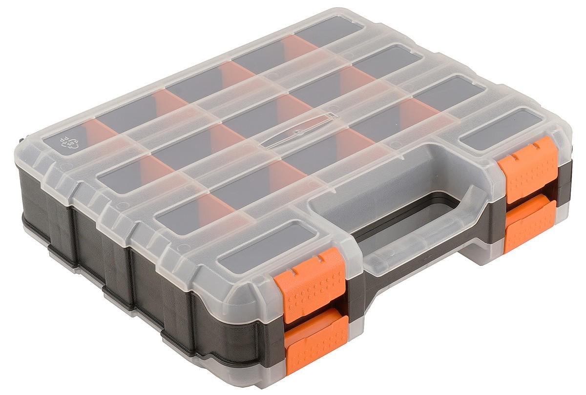 Органайзер кейс двухсторонний со съемными перегородками 34 секции 320х270х80 мм (rest1740)
