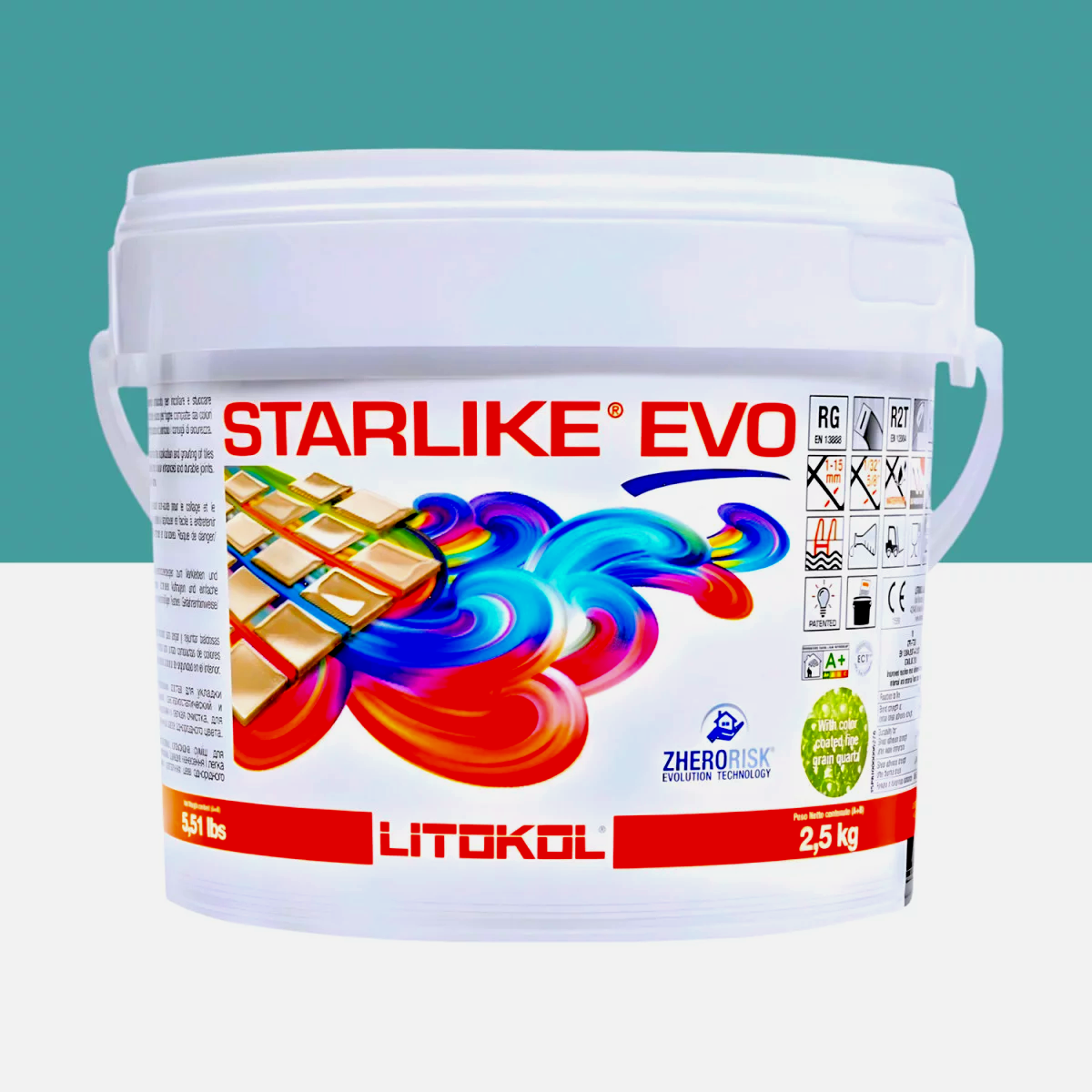 Затирка для плитки Litokol Starlike EVO 410 двокомпонентна епоксидна 2,5 кг Ізумруд