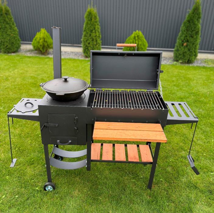 Мангал-барбекю з пічкою під казан на 8 шампурів 4 мм (517)