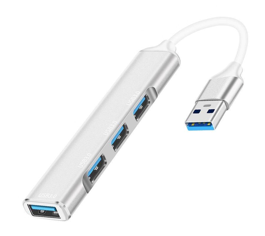 Розгалужувач USB-хаб 4 порти PIX-LINK USB 3.0 Silver (16155)