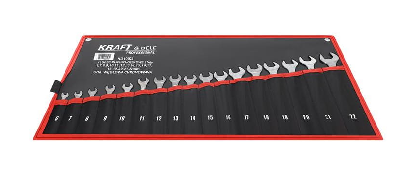 Набір комбінованих ключів Kraft&Dele KD10923 6-32 мм 17 пр. (KD10923) Набір комбінованих ключів Kraft&Dele KD10923 6-32 мм 17 пр. (KD10923)