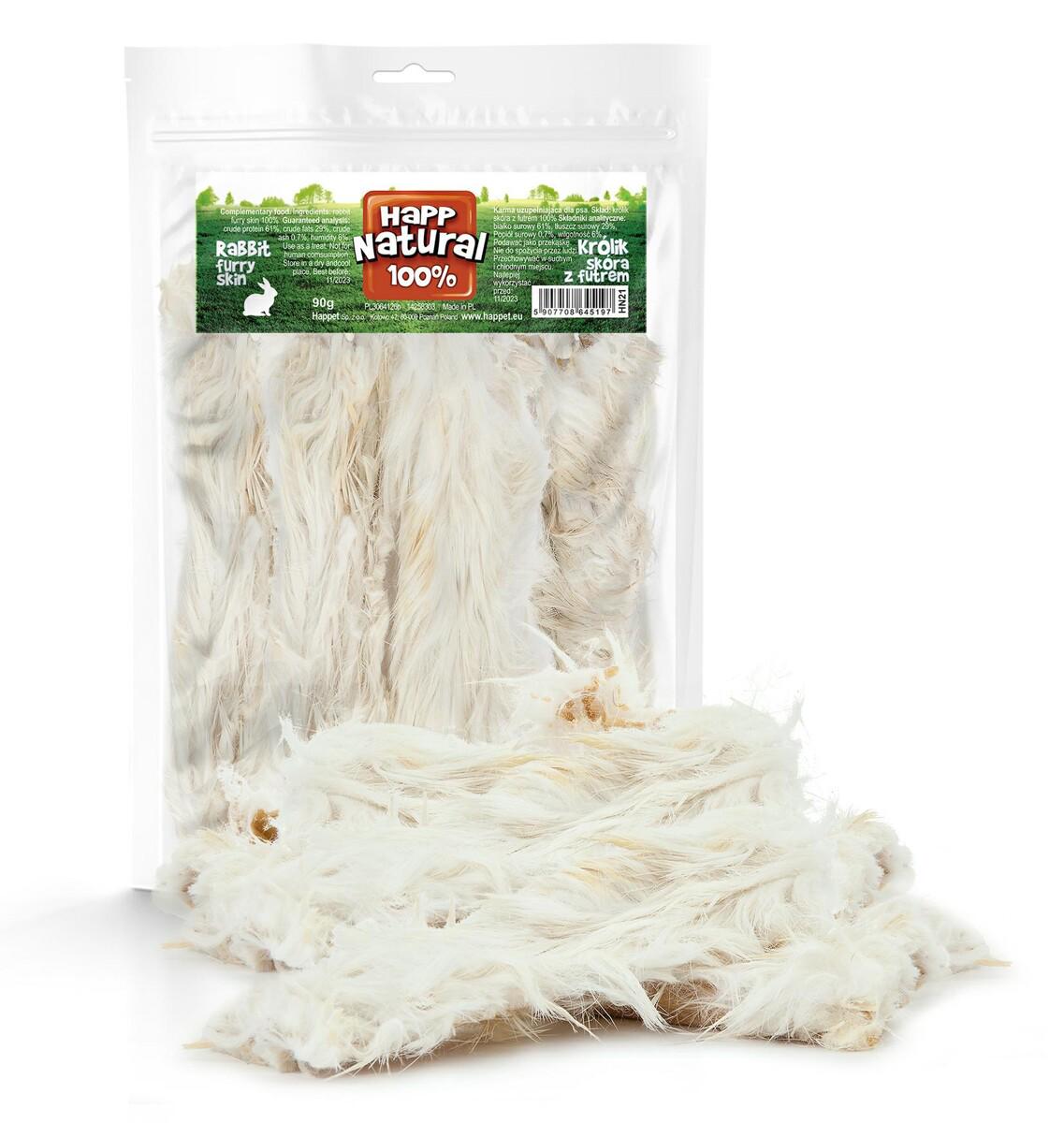 Кожа сушеная кролика с мехом Happet Natural 100% натуральное лакомство для собак 90 г (HN21 5907708645197) Кожа сушеная кролика с мехом Happet Natural 100% натуральное лакомство для собак 90 г (HN21 5907708645197)