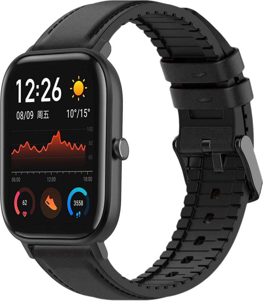 Ремешок кожаный Tamyx для Amazfit GTS Black (31596-2B)