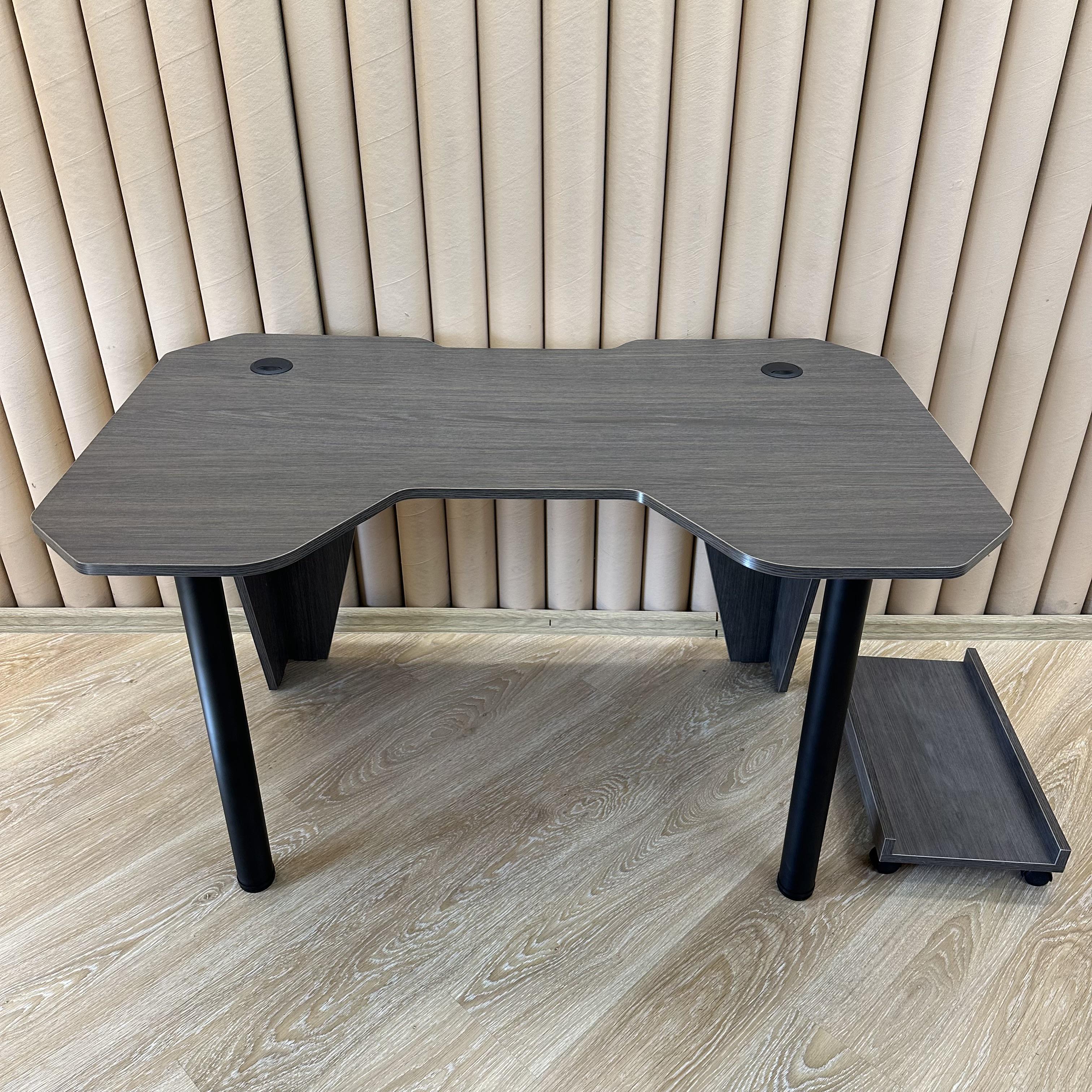 Стол компьютерный геймерский Drom Призма с подставкой под ПК на колесах Коричневый - фото 2 Стол компьютерный геймерский Drom Призма с подставкой под ПК на колесах Коричневый - фото 2