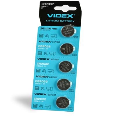 Батарейка Videx CR2032 Lithium 5 шт. Батарейка Videx CR2032 Lithium 5 шт.