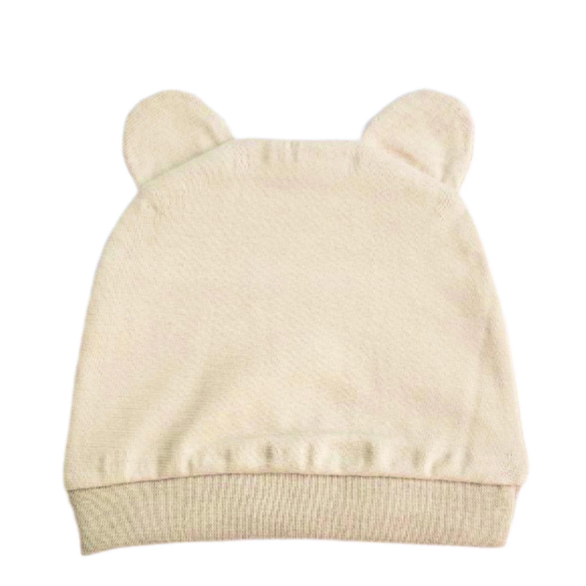 Шапочка RoyalBaby №17 с ушками 0-6 мес. Кремовый (375-523)