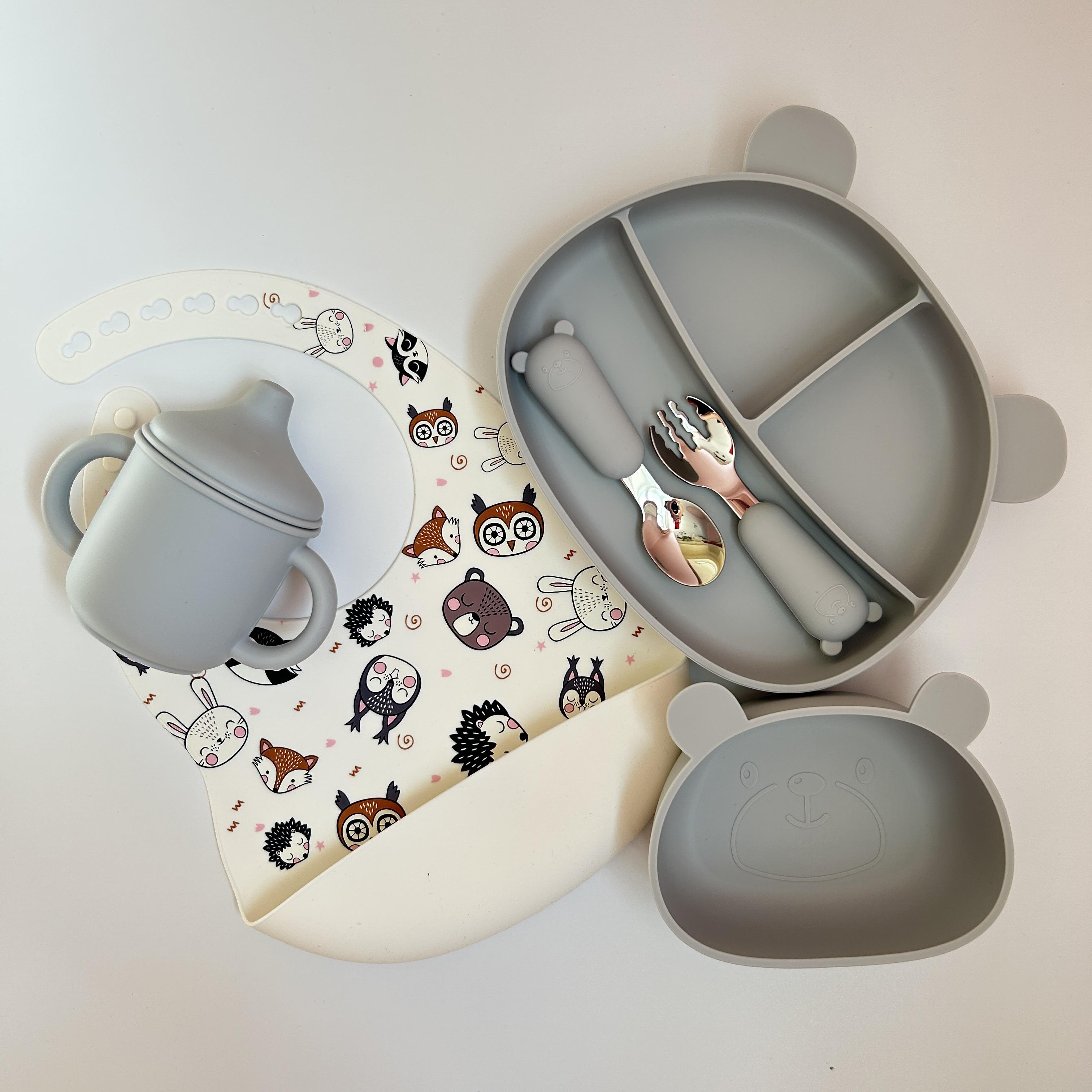 Набор детской посуды Мишки BPR img_e5297 Light grey - фото 1 Набор детской посуды Мишки BPR img_e5297 Light grey - фото 1