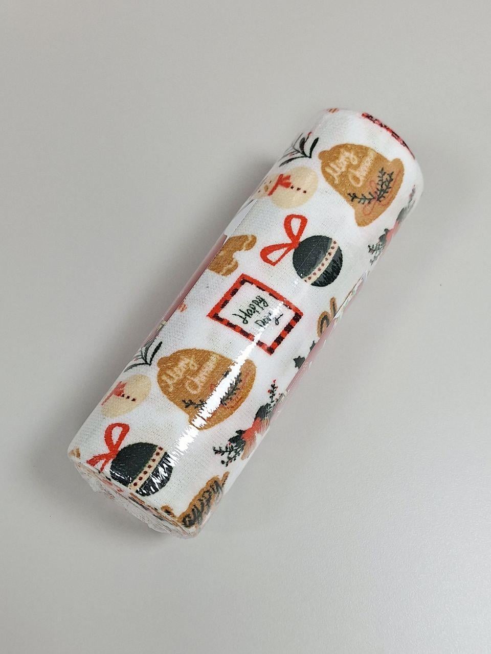 Полотенце отрывное Happy Christmas из микрофибры в рулоне 25х25 см (2917) Полотенце отрывное Happy Christmas из микрофибры в рулоне 25х25 см (2917)