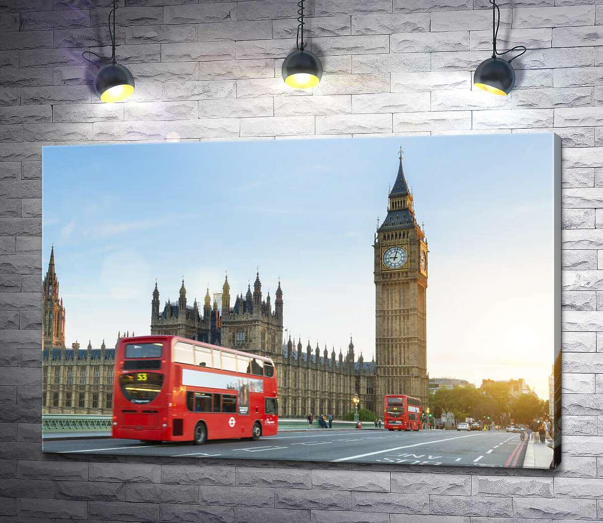 Картина ArtPoster Улочка Лондона возле Биг Бена 130x87 см Модуль №1 (004352)