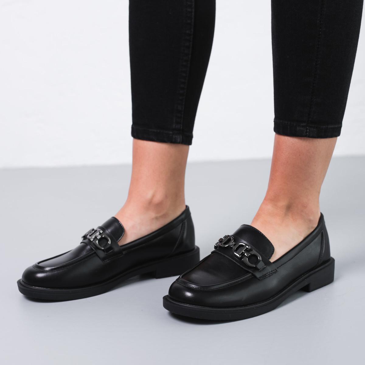 Лоферы женские Fashion р. 41 26 см Черный (3736)