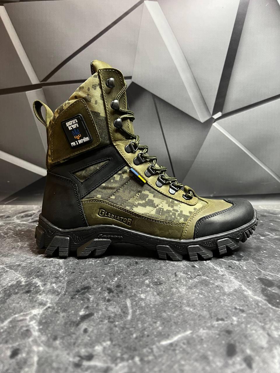 Берці зимові чоловічі з хутром р. 41Хакі/Піксель - фото 5 Берці зимові чоловічі з хутром р. 41Хакі/Піксель - фото 5