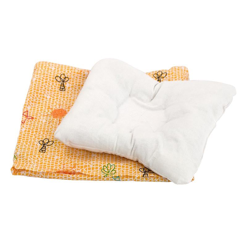 Подушка дитяча Руно 25x28 Батерфляй бязь з наволочкою сатин Білий (26781)