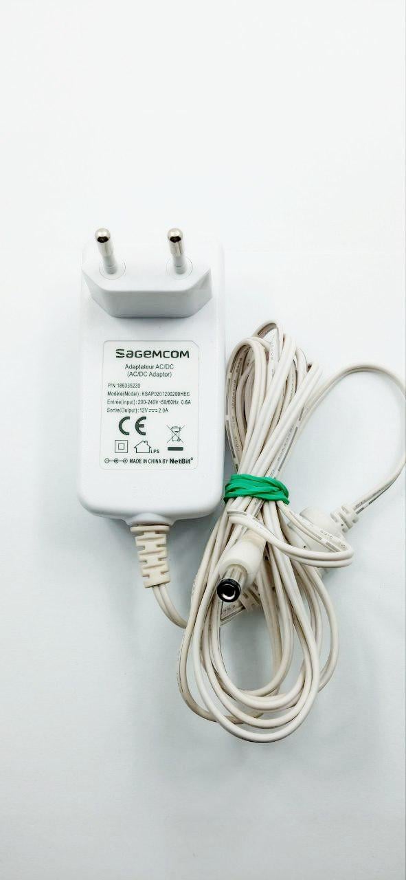 Блок живлення імпульсний 12V/2,0A 5,5x2,5 мм Sagem KSAP0201200200HEC (33989)