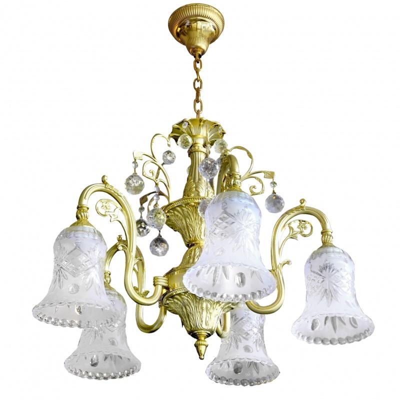 Люстра подвесная прованс большая Brille BKL-178S/5 для холла