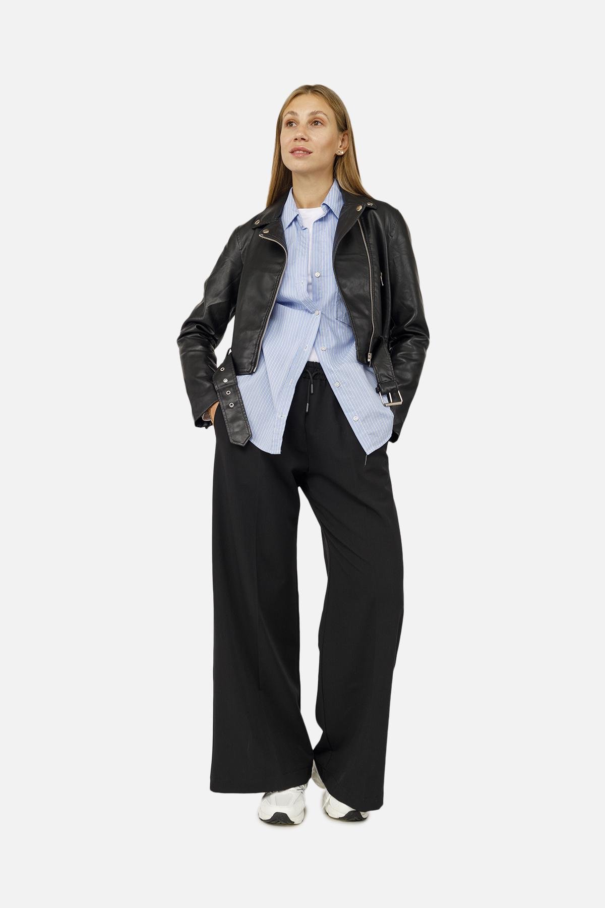 Куртка косуха женская р. 38 Черный (SKT001009735) - фото 2 Куртка косуха женская р. 38 Черный (SKT001009735) - фото 2