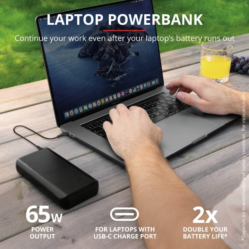 Портативний зарядний пристрій Trust Laro 65 W USB-C 20000 mAh Black - фото 7