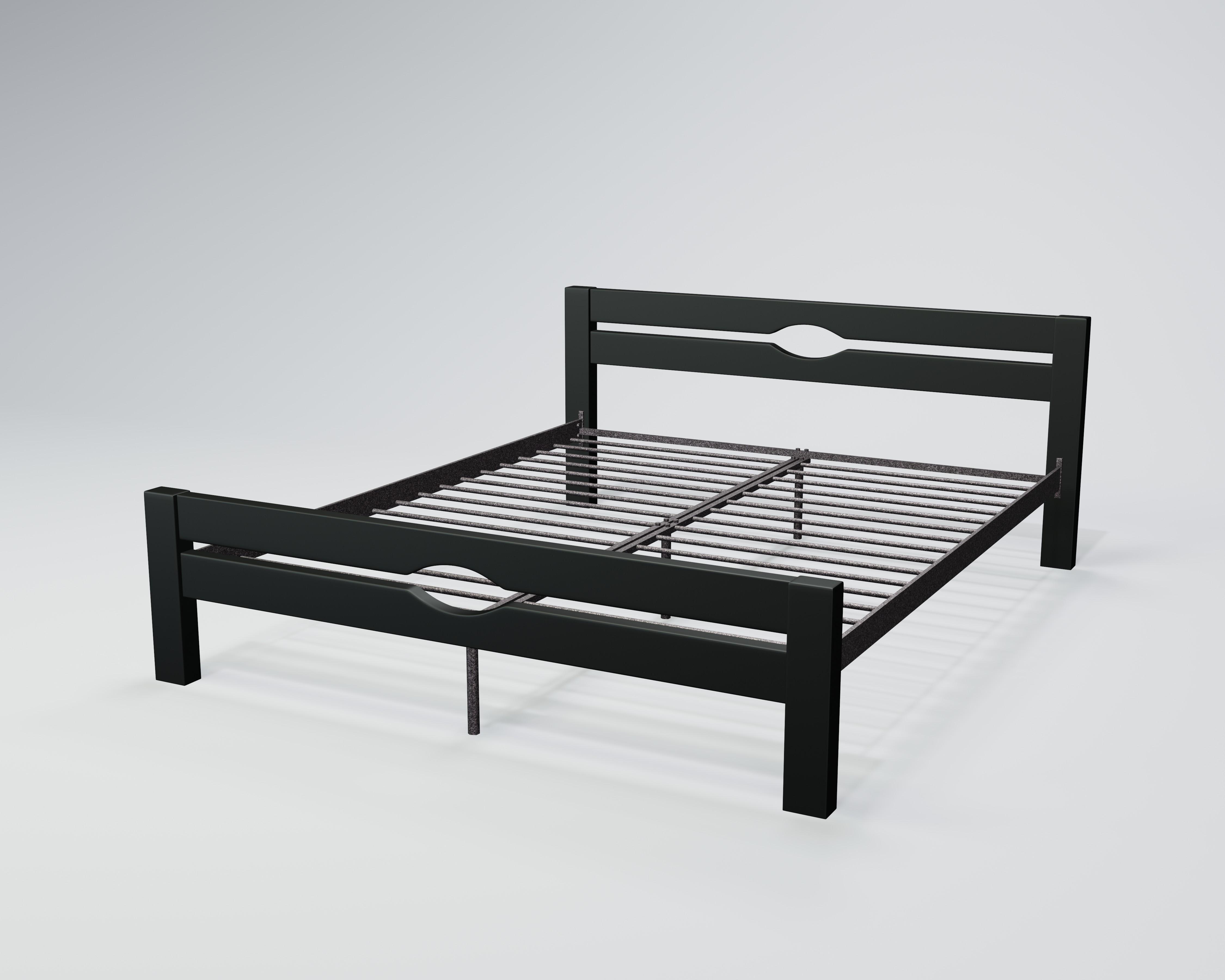 Кровать металлическая Секвойя 120x200 см Черный/Серебряный Кровать металлическая Секвойя 120x200 см Черный/Серебряный