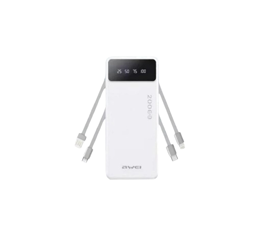 Повербанк Awei P132K 20000 mAh Білий (30151245ER) - фото 1