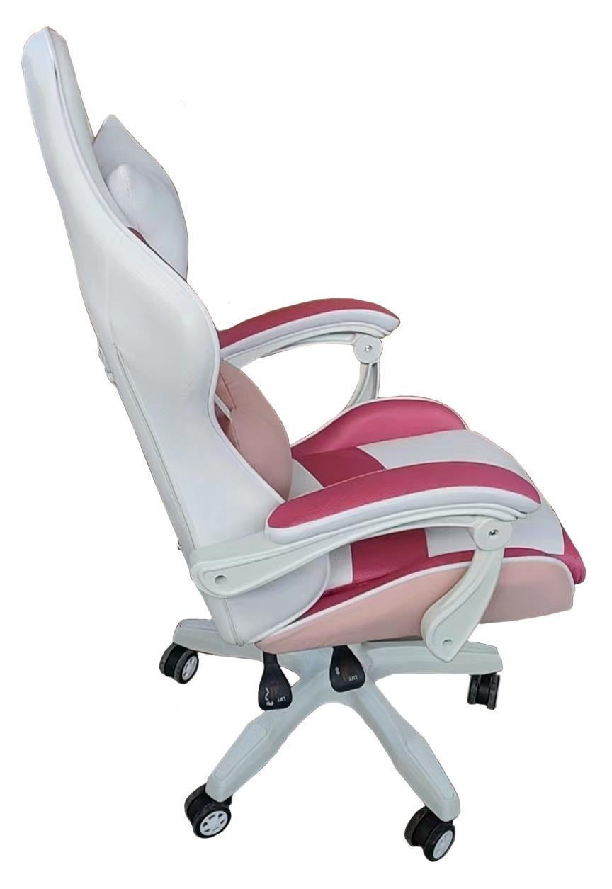 Крісло офісне комп'ютерне Bonro Lady 807 Рожево-білий (21589805) - фото 2