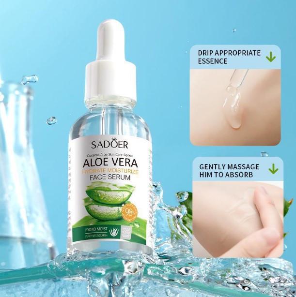 Сироватка для обличчя Sadoer Aloe Vera Hydrate Moisturize Face Serum з екстрактом алое вера 30 мл (2112705462) - фото 2