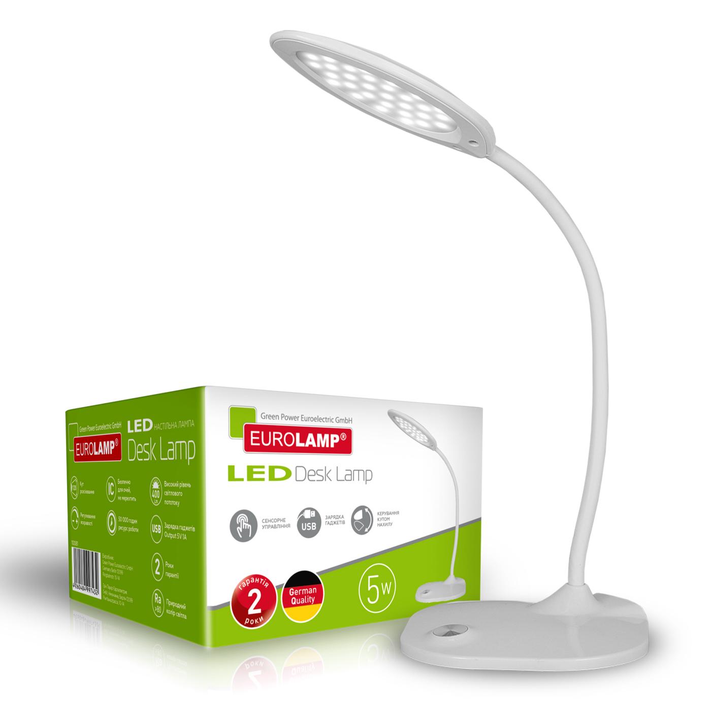 Світильник настільний Eurolamp LED в стилі хайтек 5W 5300-5700K Білий (12944933)