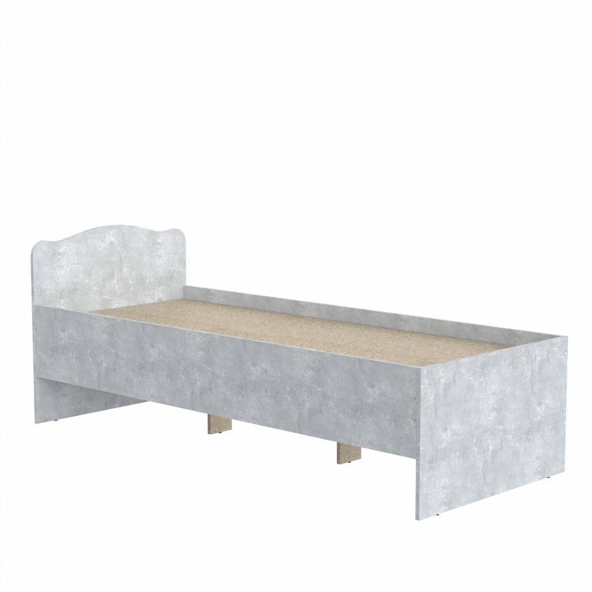 Кровать односпальная Компанит 80 202,4х84,5х80 см Бетон (16612)