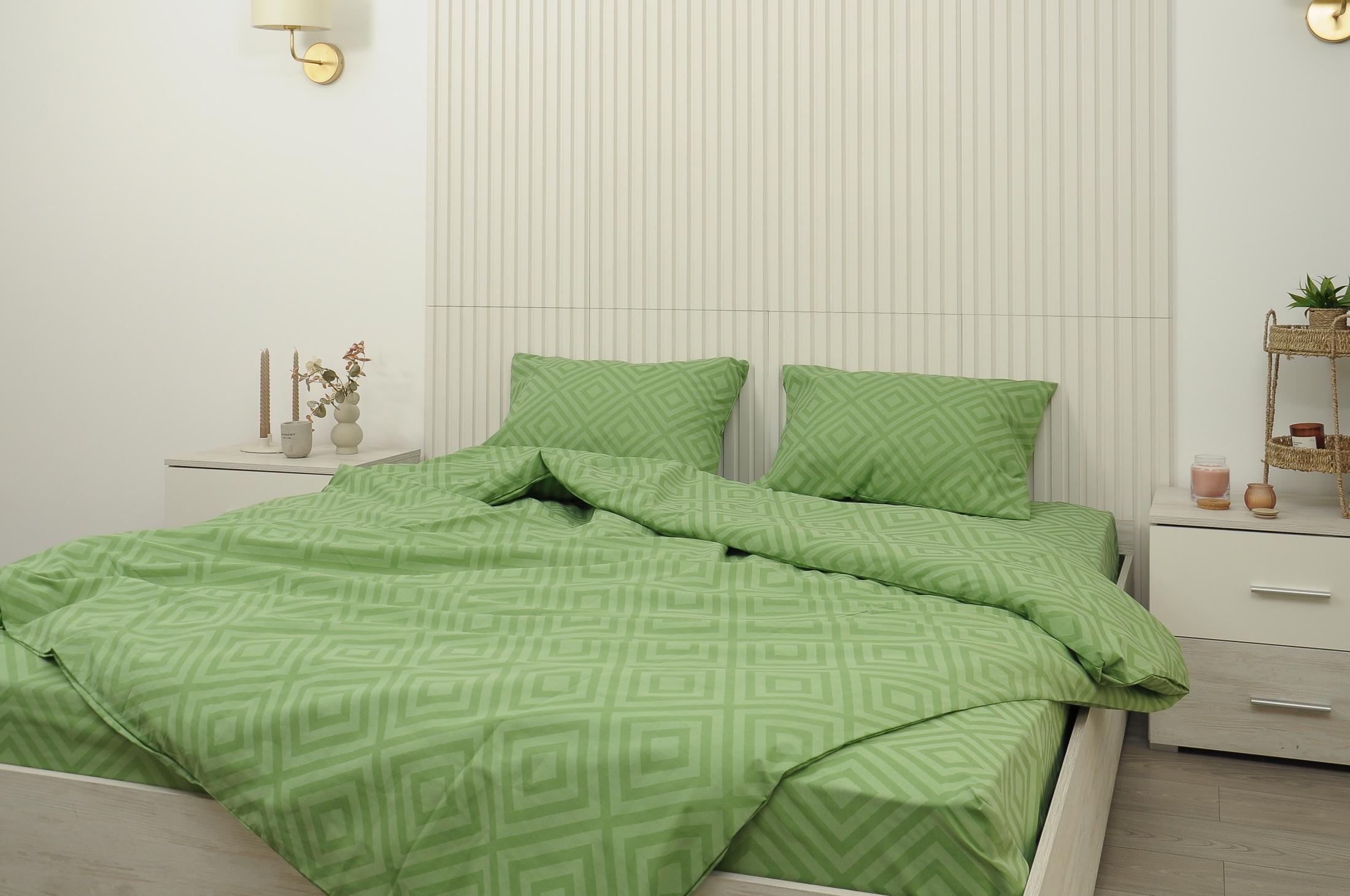 Комплект постельного белья полуторный Amore Glux-152 бязь Фисташковый (KPB-A1,5-Glux-152(50x70)_) - фото 4 Комплект постельного белья полуторный Amore Glux-152 бязь Фисташковый (KPB-A1,5-Glux-152(50x70)_) - фото 4