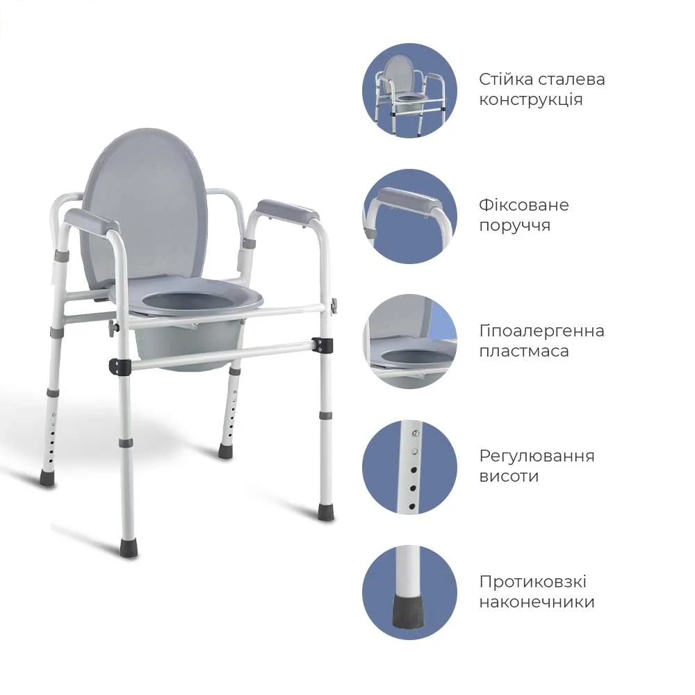 Стілець-туалет складаний розбірни (OSD-2110Q) - фото 4