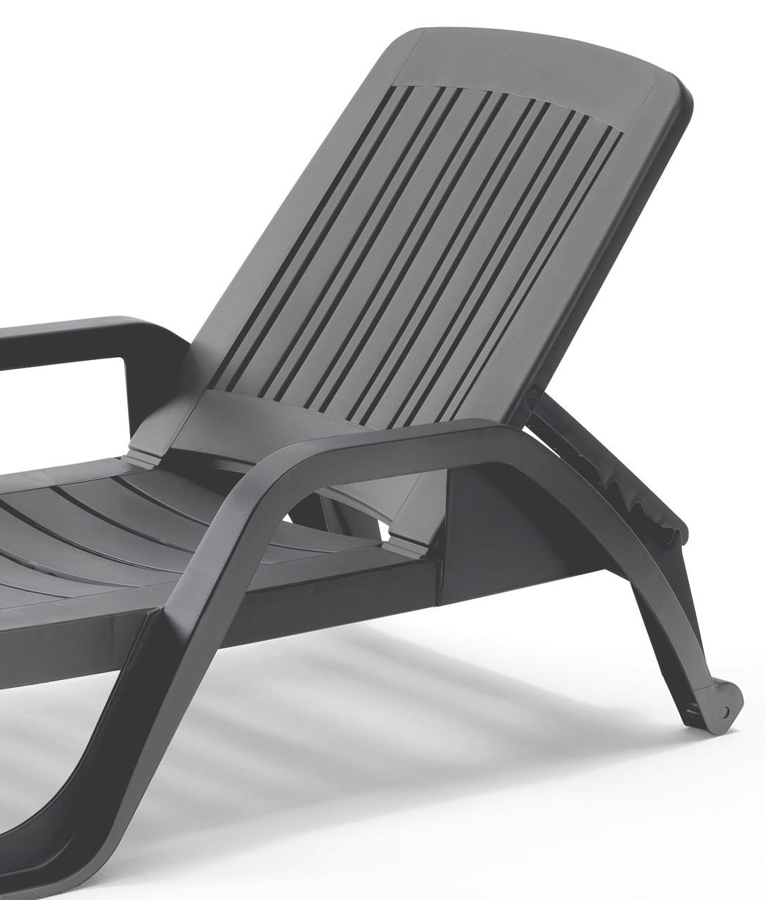 Шезлонг складной Bica Zanzibar с подлокотниками 190х71х46 см Графит (CNT00012553) - фото 2 Шезлонг складной Bica Zanzibar с подлокотниками 190х71х46 см Графит (CNT00012553) - фото 2