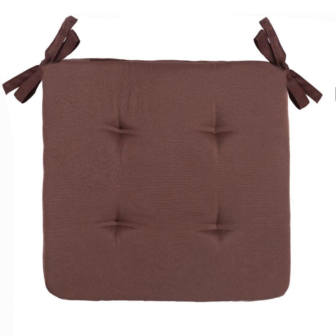 Подушка для стула/кресла/табурета 40х40х2 см Коричневый (1798675390)
