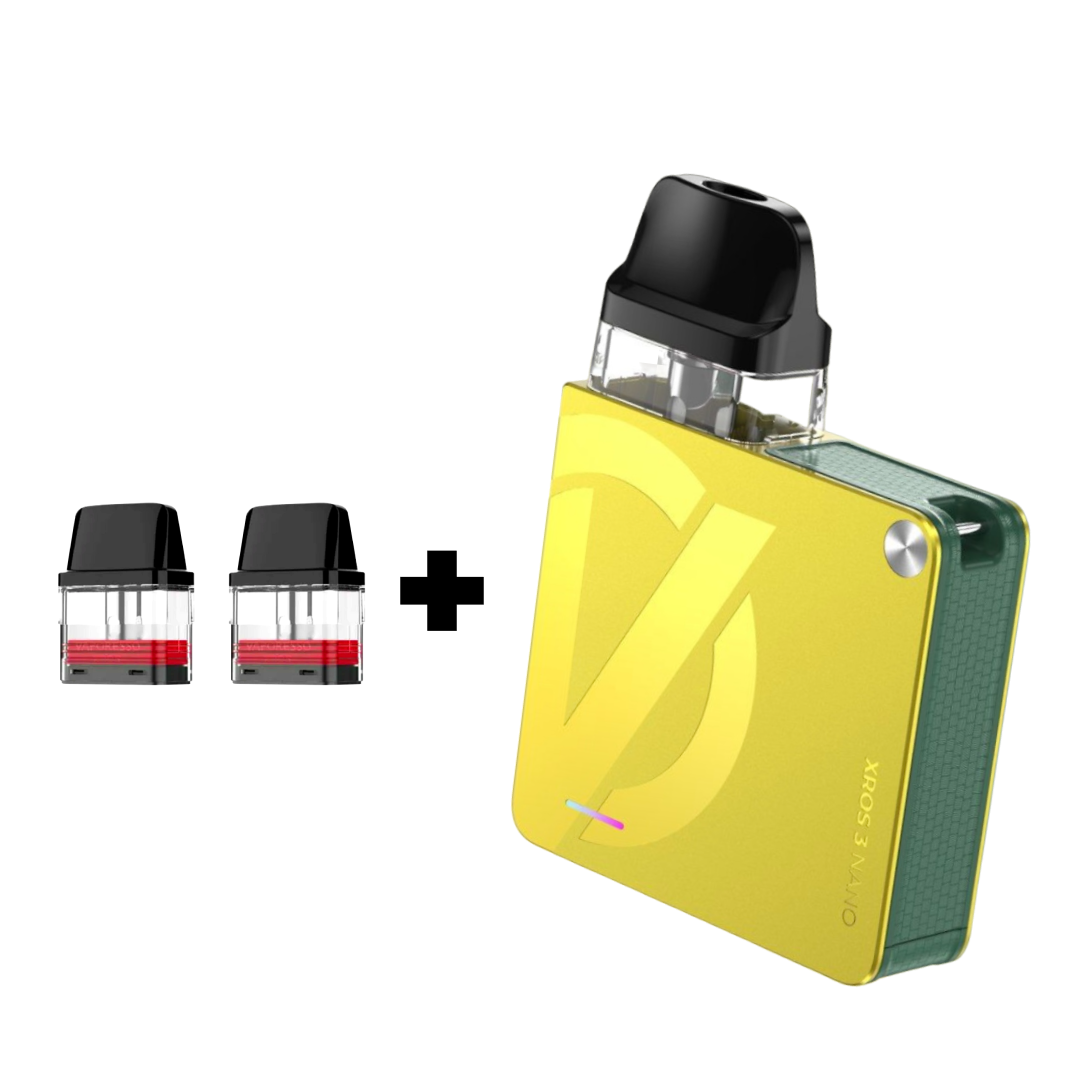 POD-система Vaporesso XROS 3 Nano Pod Kit багаторазова 1000 mAh 2 мл 2 картриджа в комплекті Lemon Yellow (12f64f30) - фото 6