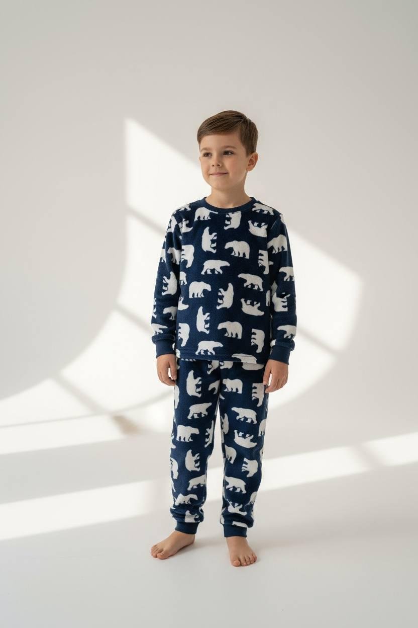 Пижама флисовая Lily&Dan 5-6 лет 110-116 см Синий Пижама флисовая Lily&Dan 5-6 лет 110-116 см Синий